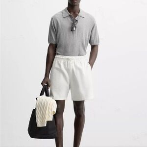 Zara Textured Regular Fit Shorts